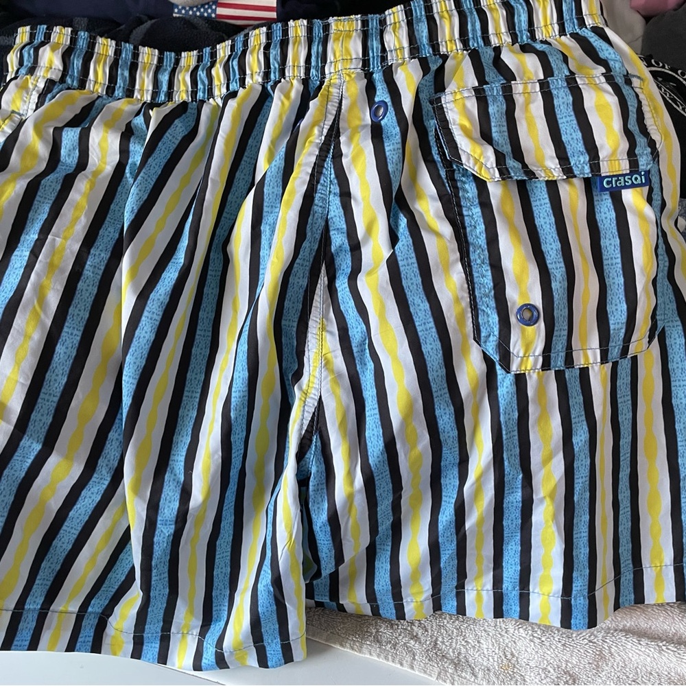 Men's Vibrant Striped Swim Trunks